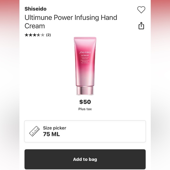 Shiseido Ultimune Pink Hand Cream 40ml - Picture 3 of 3